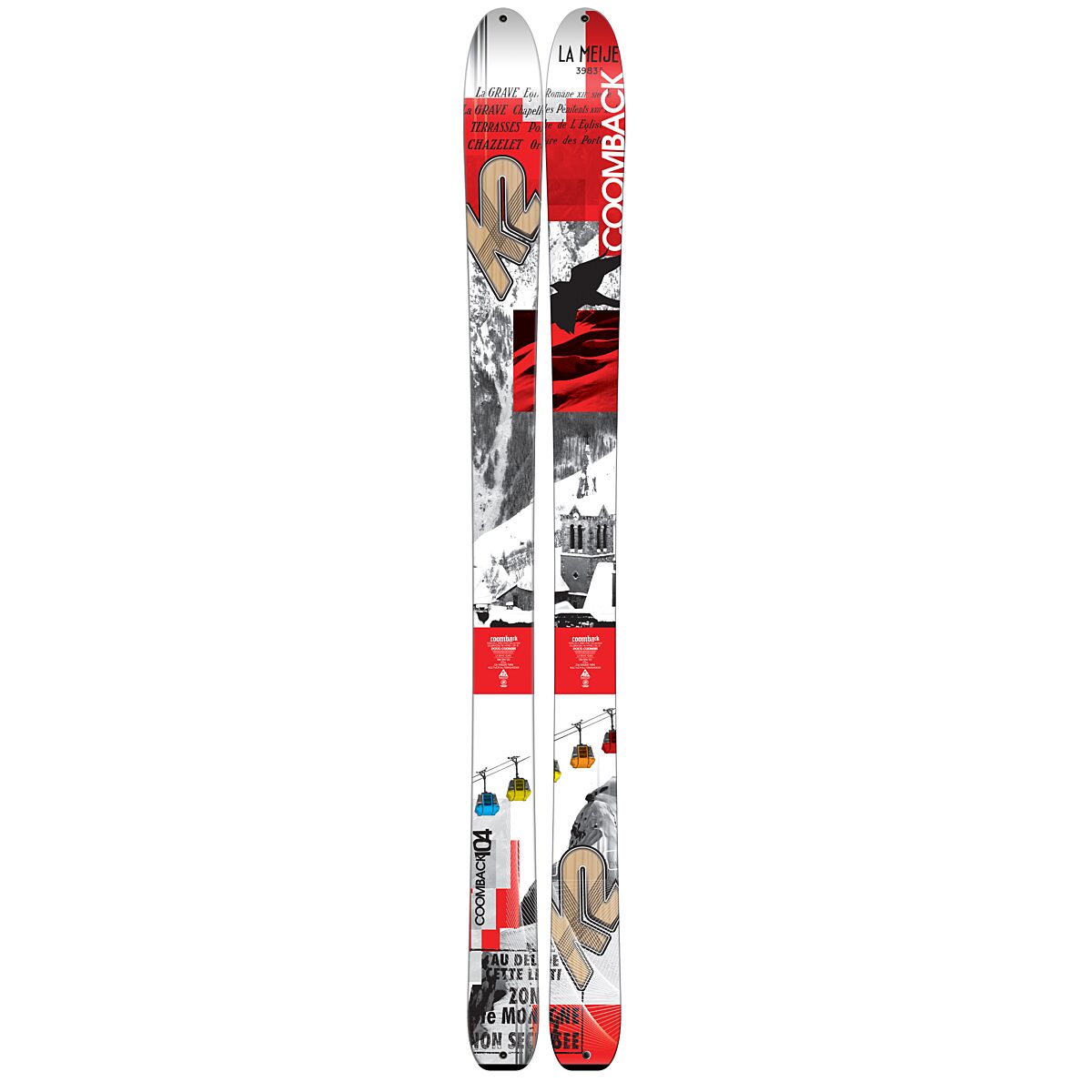 K2 Coomback スキー レッド 167cm K2 COOMBA 177㎝ チロリア アタック13 パウダー バック